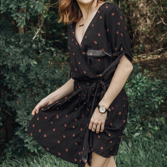 Floretta Wrap Dress - Black - Picture 5 of 7